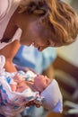 Holding newborn baby Royalty Free Stock Photo