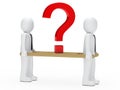 Holding question mark Royalty Free Stock Photo