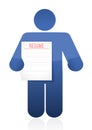 Holding a resume. illustration design Royalty Free Stock Photo