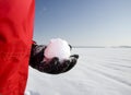 Holding the snowball