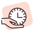Holding time, icon Royalty Free Stock Photo