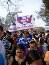 Holding up Protest Signs Royalty Free Stock Photo