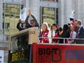 Holding up the World Series Trophy in Washington DC Royalty Free Stock Photo