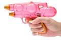 Holding a Water Pistol Royalty Free Stock Photo