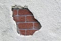 Hole in a brick wall Royalty Free Stock Photo