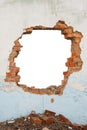 Hole brick wall Royalty Free Stock Photo