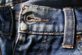 Hole button of jeans Royalty Free Stock Photo