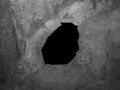 Hole on cement wall background Royalty Free Stock Photo