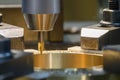 The hole chamfer process on NC milling machine with brass material