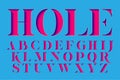 Hole - display stencil serif antique font