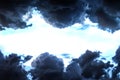 Hole in the Dramatic Clouds Royalty Free Stock Photo