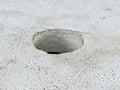hole on foam board Royalty Free Stock Photo