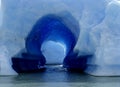 A hole in an iceberg in Patagonia