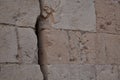 Hole in the Jaffa gate / Stone Wall in Jerusalem Royalty Free Stock Photo