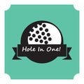 hole in one golf award. Vector illustration decorative design Royalty Free Stock Photo