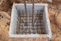 Hole of pole in construction site building prepare Royalty Free Stock Photo