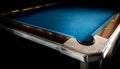 Hole of pool table in dark room for game Royalty Free Stock Photo