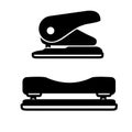 Hole puncher icon front view and side view