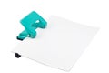 Hole puncher and paper Royalty Free Stock Photo