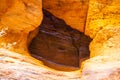 Hole in red rocks of Zion National Park Royalty Free Stock Photo