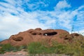 Hole-in-the-rock at Papago Park Phoenix Arizona Royalty Free Stock Photo