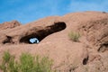 Hole in the rock at Papago Park in Phoenix, Arizona Royalty Free Stock Photo