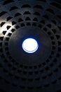 Hole in a roof of an ancient building in Rome. Royalty Free Stock Photo