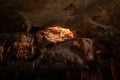 Hole in the roof of the cave - the entrance to the Salamander Cave in northern Israel