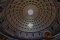 Hole in the roof of Pantheon in Rome
