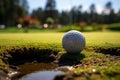 Hole in sight, ball on putting green