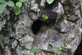 hole on stone