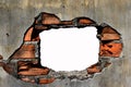 Hole in Wall Royalty Free Stock Photo