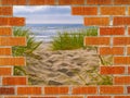 Hole in the Wall to the Ocean Royalty Free Stock Photo