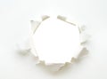 Hole white empty paper poster