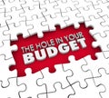 Hole in Your Budget Financial Shortfall Debt Bankruptcy Puzzle