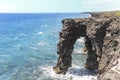 Holei Sea Arch on the coast of volcano national park Royalty Free Stock Photo