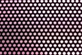 Holes in Metal Macro Background.