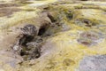 Holes in the volcanic crater. Nisyros, Greece