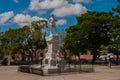 HOLGUIN, CUBA: monument in the Park Peralta