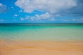 Holguin, Guardalavaca Beach, Cuba: Caribbean sea with beautiful blue-turquoise water and yellow sand. Paradise landscape. Royalty Free Stock Photo