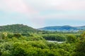 Gorgeous inviting landscape tropical view with beautiful mountains and hills