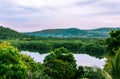 gorgeous inviting landscape tropical view with salted lake in tropical forest