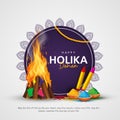 vector illustration of holika dahan festival