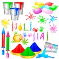 Holi Design Element