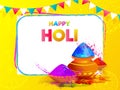 Holi festival celebration poster or banner design. Royalty Free Stock Photo