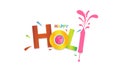 Holi Festival of Colors Logotype Vector Illustration. Hindu Spring Celebration.