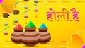 holi Hein Hindi word background illustration