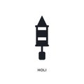 holi isolated icon. simple element illustration from india and holi concept icons. holi editable logo sign symbol design on white