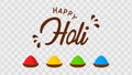 Holi. Paint bowls. Festival of colors. Indian holiday. Vector illustration