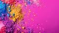 Holi Party advertisment background with copy space